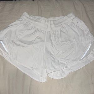 White lululemon Hotty Hot shorts